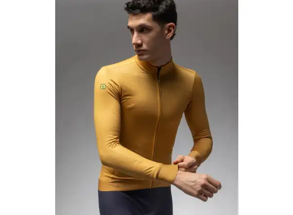 Alé PR-E Follow Me 2.0 pánsky zateplený dres dlhý rukáv Kashmir Yellow