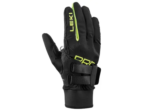 Bežecké rukavice Leki PRC Shark Black/Neon yellow