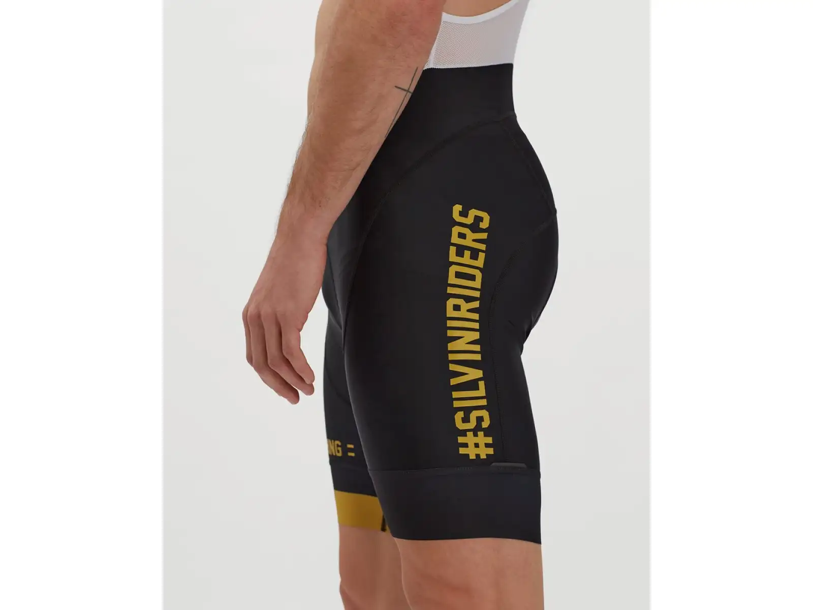 Silvini Cantono Bib pánske šortky s vložkou Black/Gold