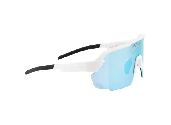 Force Pulse cyklistické okuliare biele/modré zrkadlové sklo