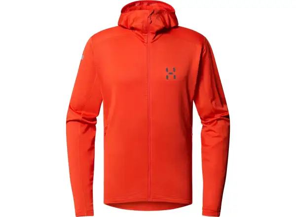Haglöfs L.I.M Mid Multi Hood pánska mikina s kapucňou červená