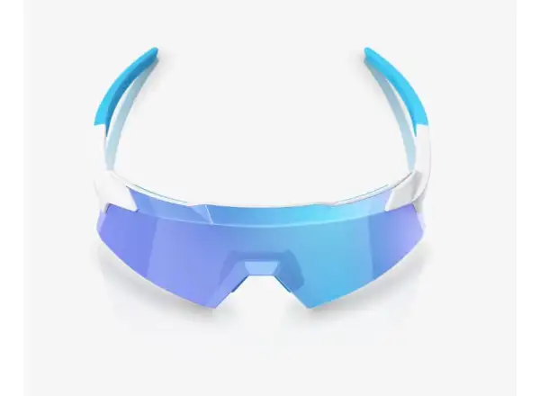 100% Aerocraft okuliare Matte White/HiPER Blue Mirror