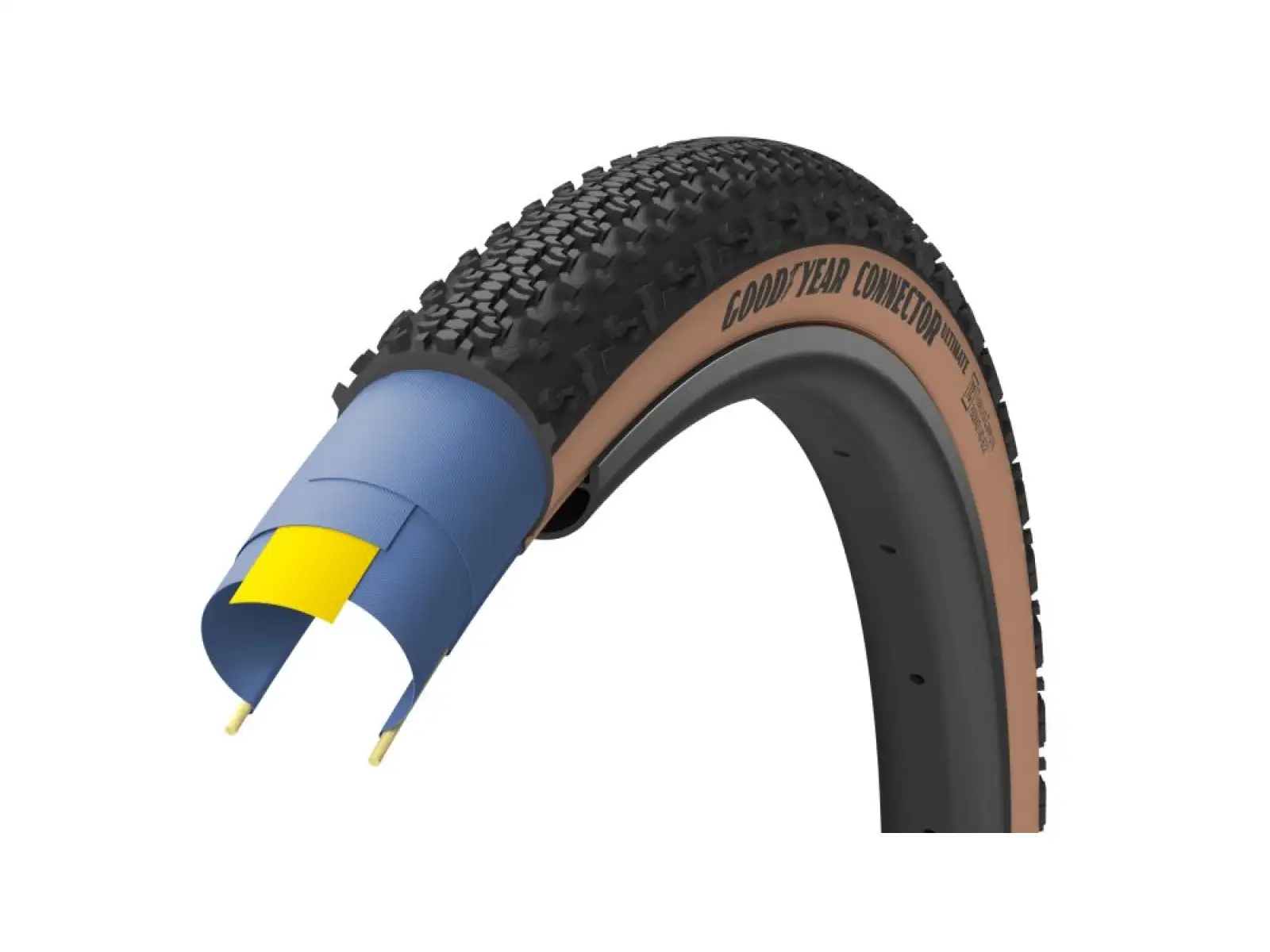 Goodyear Connector Ultimate Tubeless Complete gravel plášť Kevlar Tan