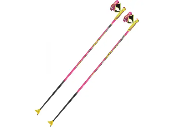 Leki HRC Junior detské bežecké palice bright red/black/neon yellow