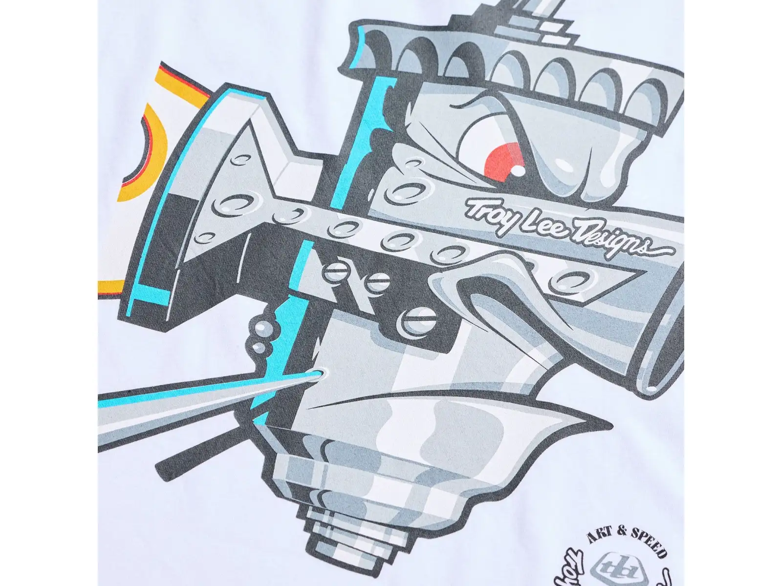 Troy Lee Designs Carb Club pánske tričko krátky rukáv White