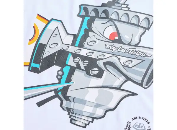 Troy Lee Designs Carb Club pánske tričko krátky rukáv White