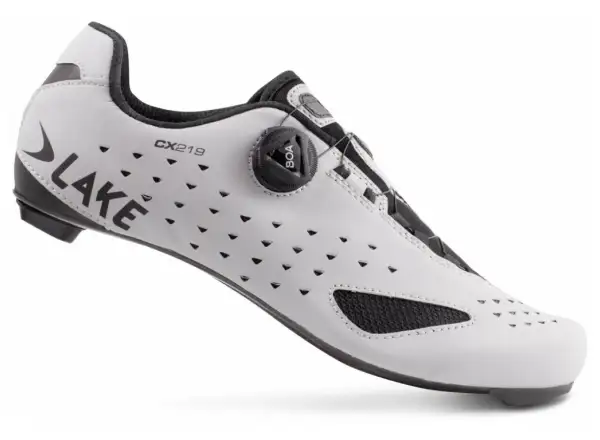 Lake CX219 Carbon cestné pánske tretry reflexná strieborná/čierna