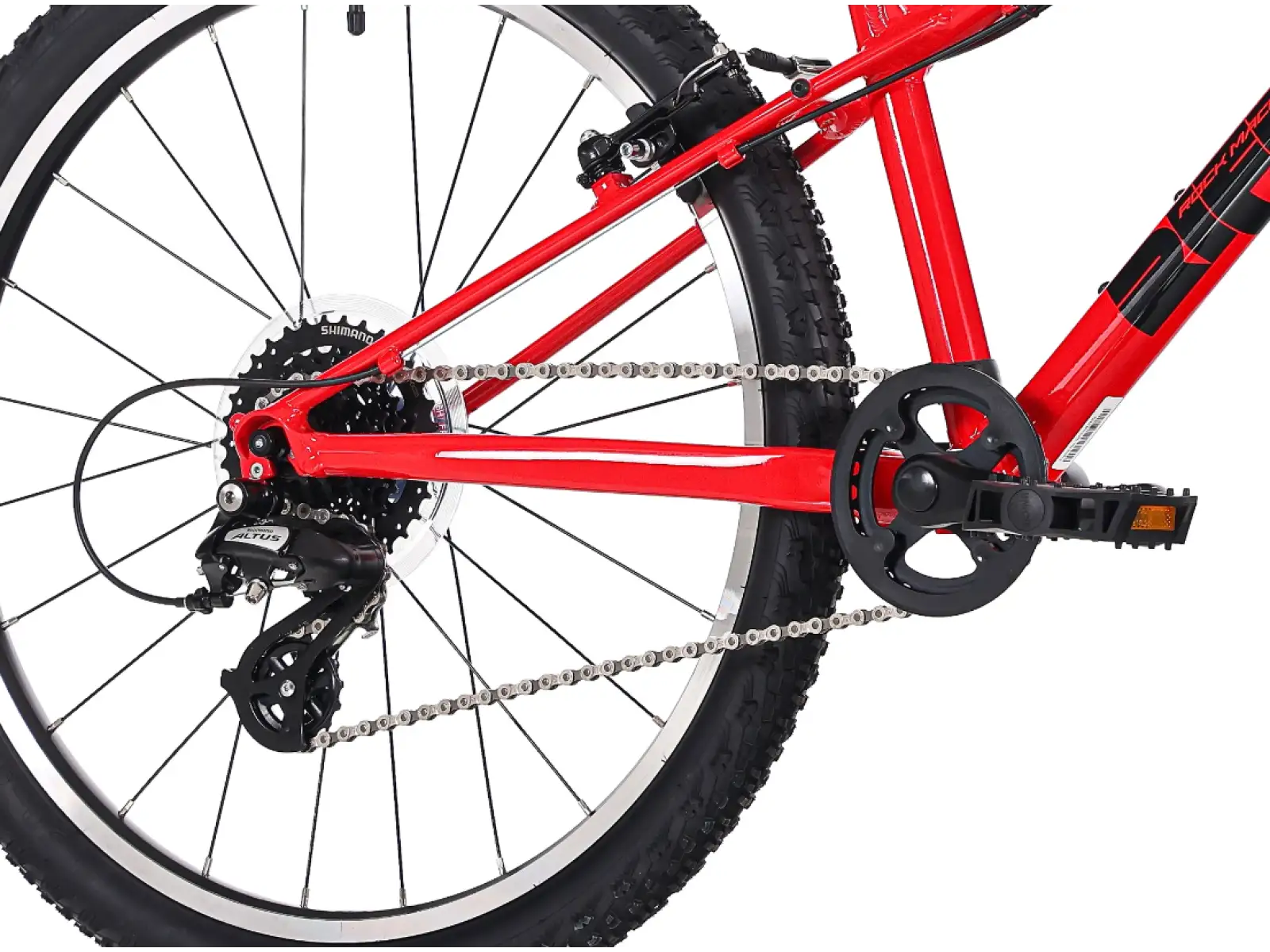 Rock Machine RIFF Jr 24 detský bicykel Gloss Fire Red