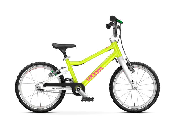 Woom GO 3 Automagic detský bicykel neon lime