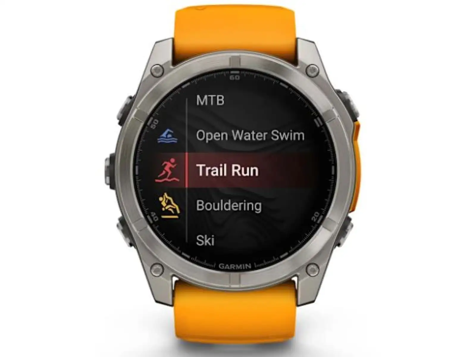 Garmin fenix 8 - 51 mm AMOLED Sapphire inteligentné hodinky Titanium Orange/Graphite