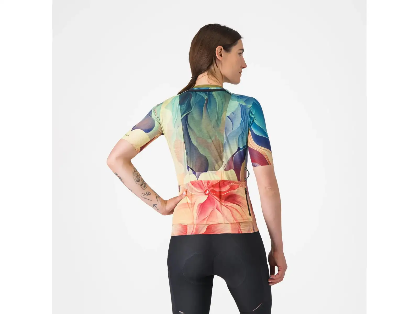 Castelli Unlimited Pro dámsky dres krátky rukáv Multicolor Green