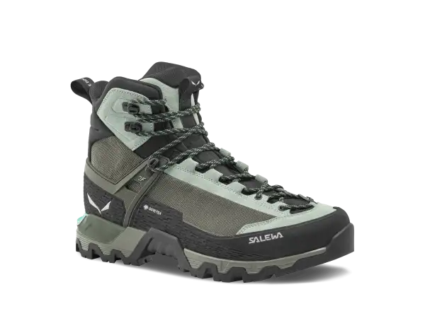 Salewa Mountain Trainer 3 Tech Mid GTX dámske turistické topánky Shadow/Faded Green