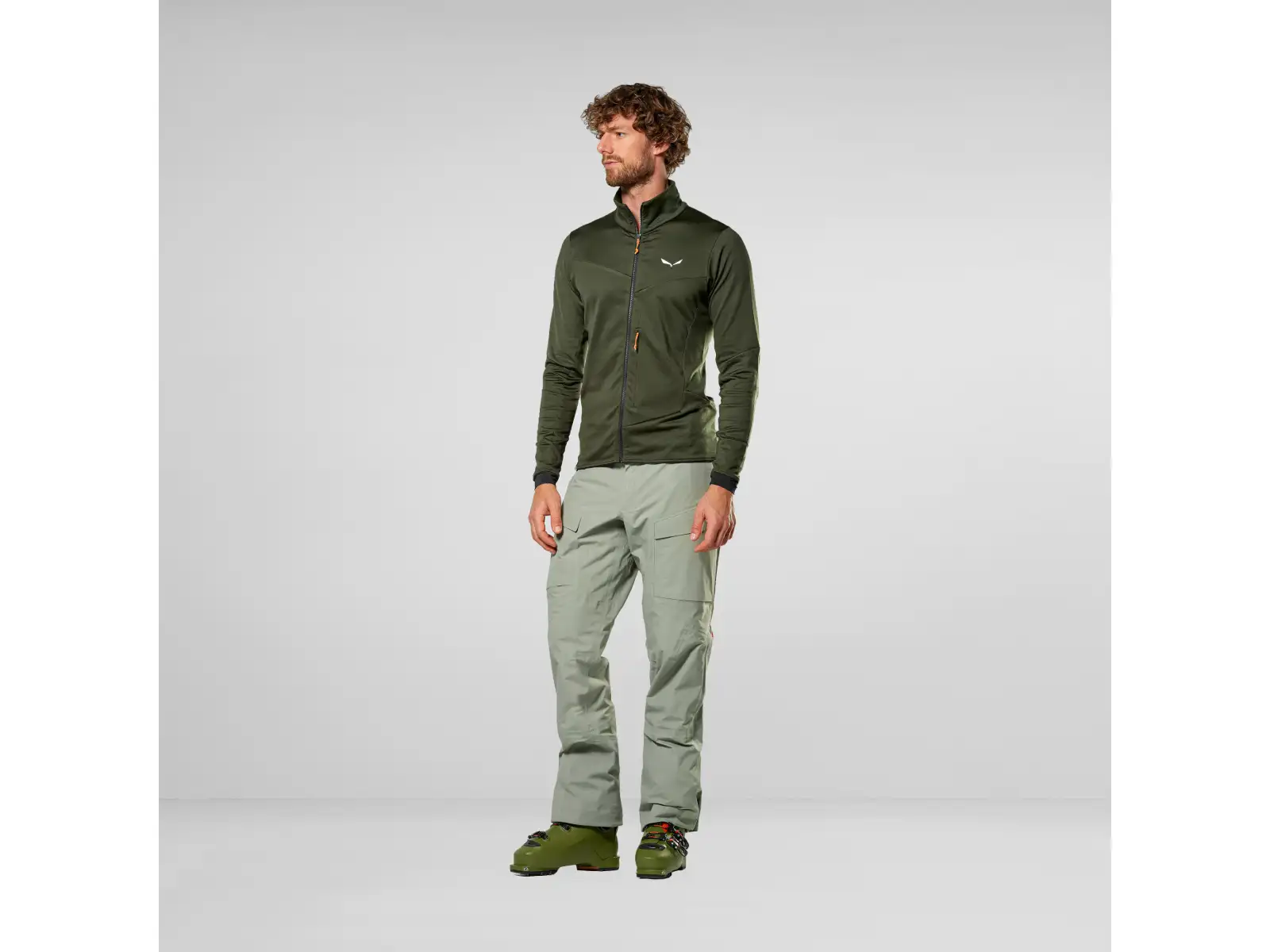 Salewa Sella Crevasse pánska mikina Dark Olive