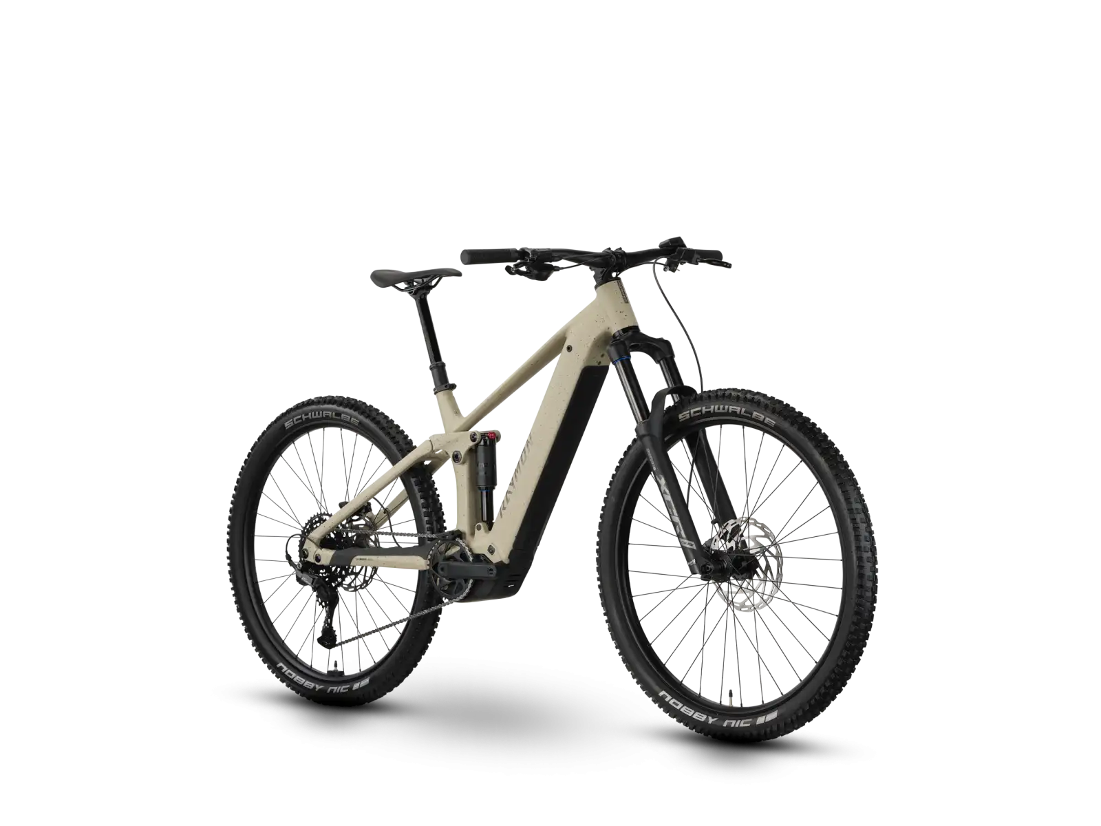 Raymon Korak Comp greige/taupe celoodpružený elektrobicykel