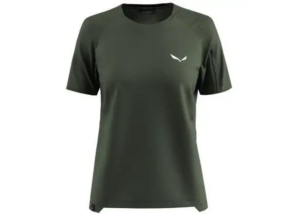 Salewa Puez AM Hyb dámske tričko krátky rukáv Dark Olive