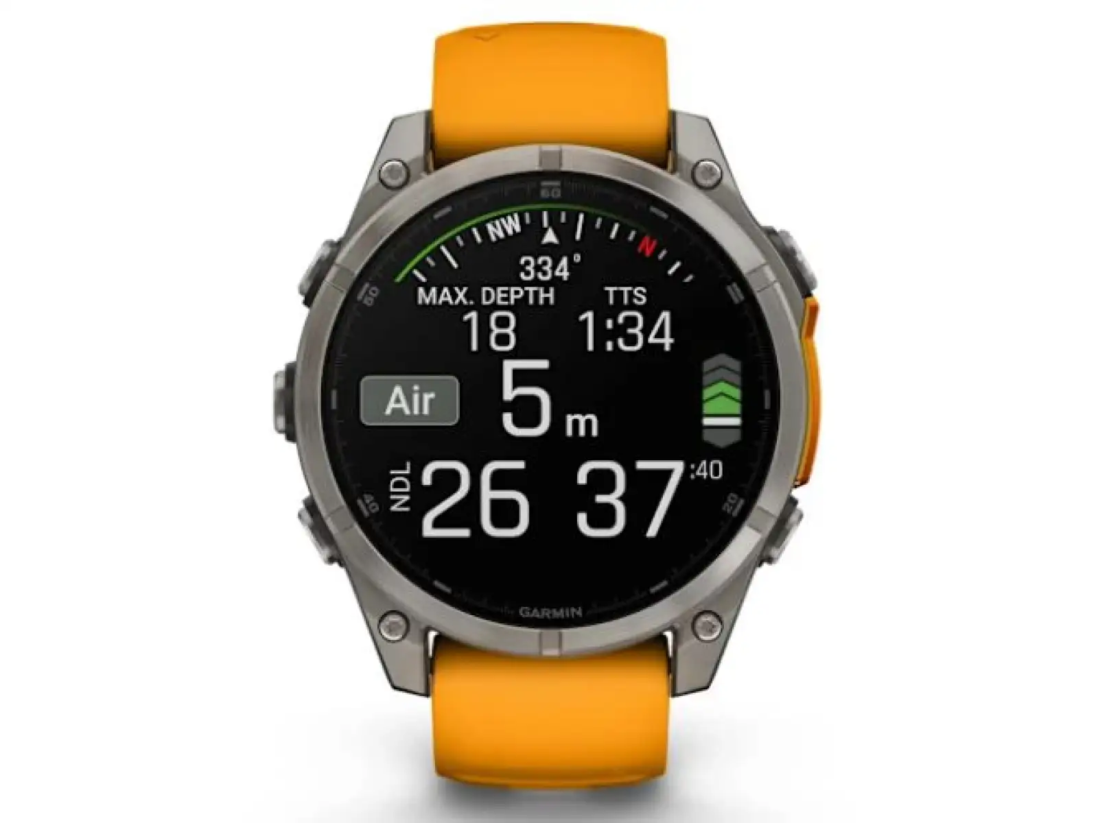 Garmin fenix 8 - 47 mm AMOLED Sapphire inteligentné hodinky Titanium Orange/Graphite
