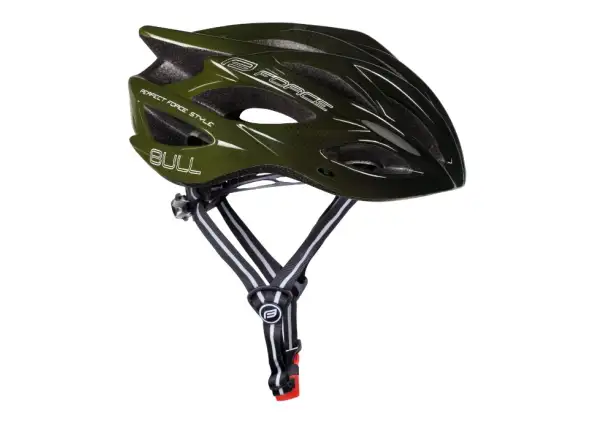 Force Bull Hue cyklistická prilba čierna/army zelená