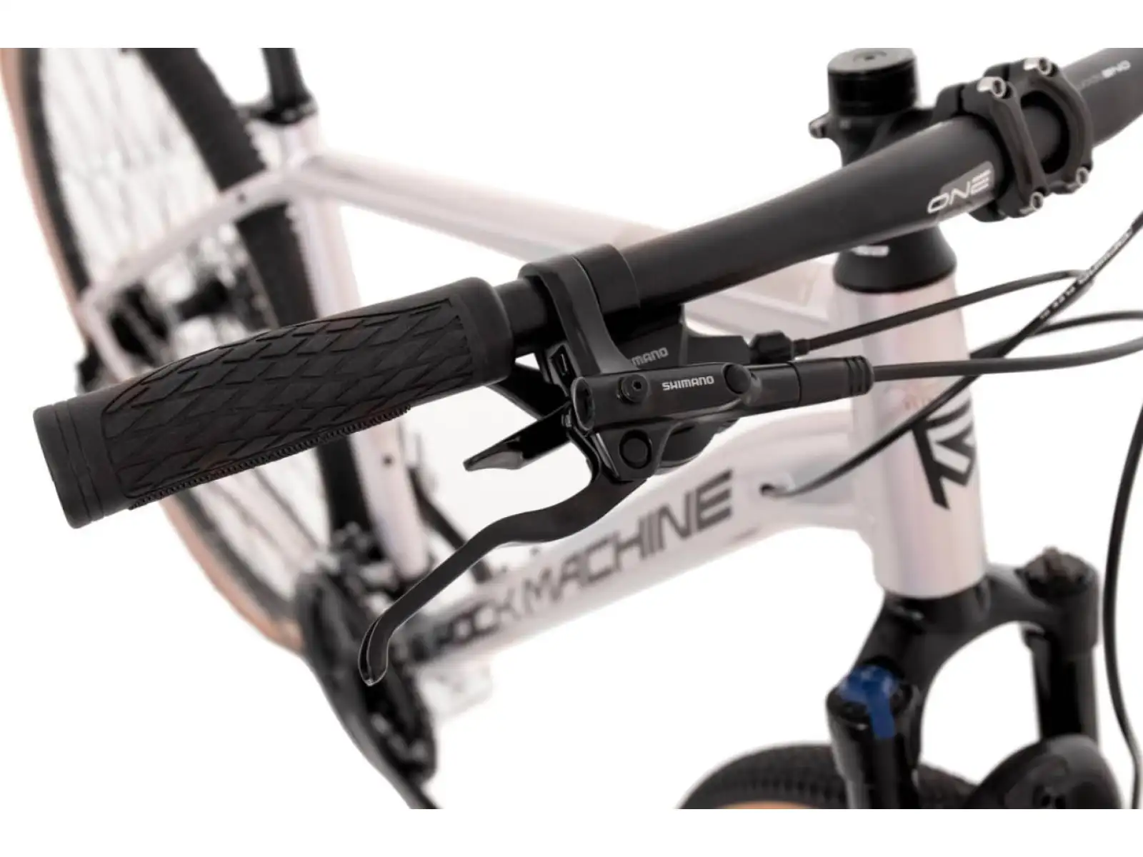 Rock Machine CrossRide 300 gloss silver/black trekingový bicykel