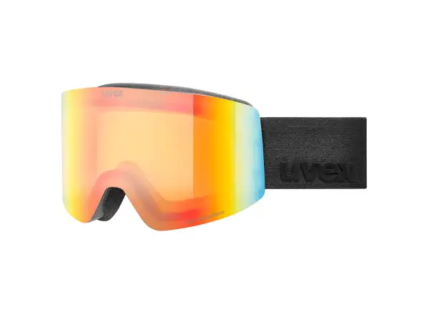 Uvex Provoque FM lyžiarske okuliare black matt/rainbow - yellow
