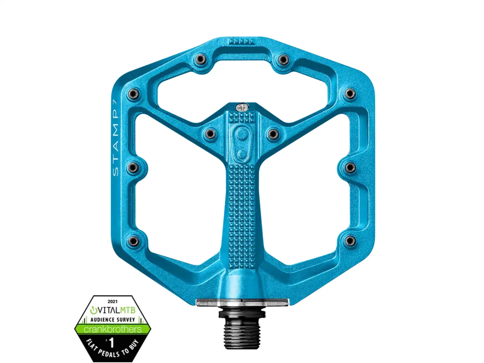Crankbrothers Stamp 7 Large platform pedále electric blue