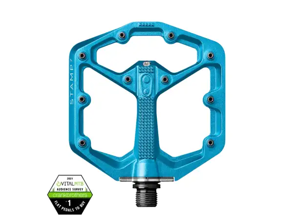Crankbrothers Stamp 7 Large platform pedále electric blue