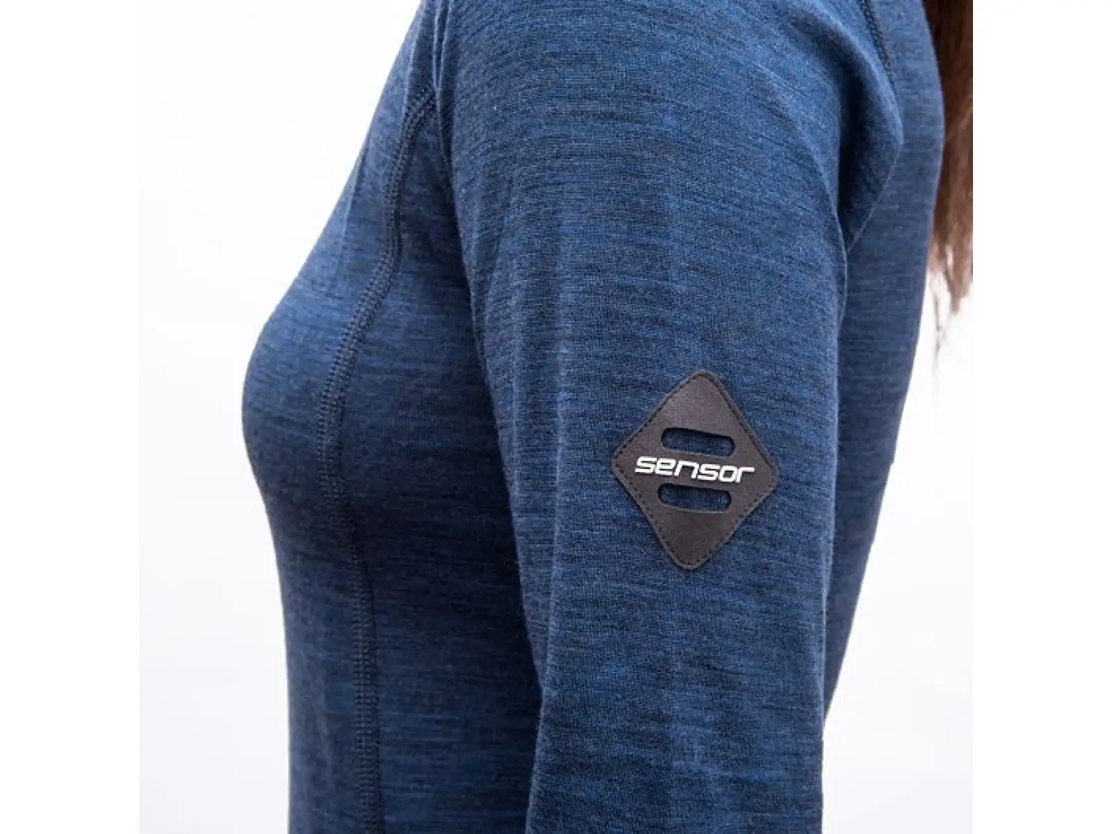 Sensor Merino Bold dámske tričko dlhý rukáv Cool Blue