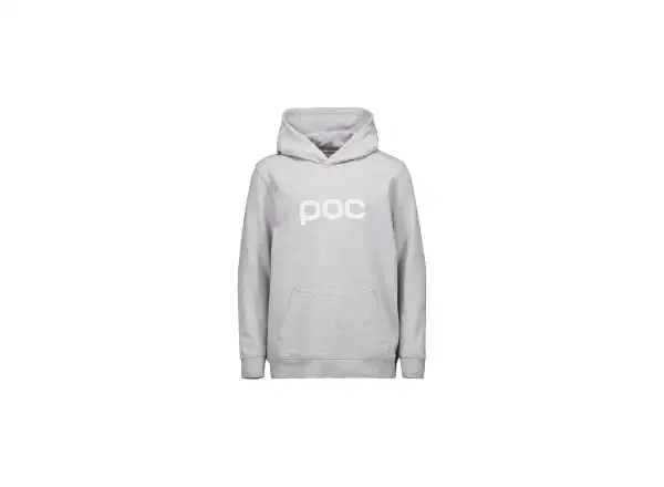 POC Hood Jr detská mikina s kapucňou Grey Melange/Hydrogen White