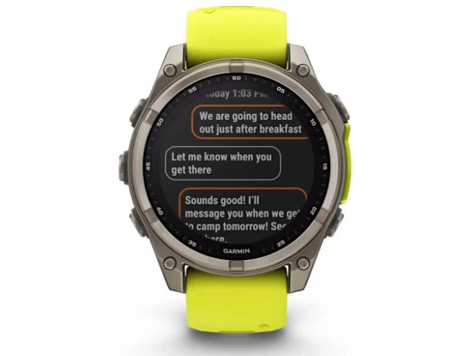 Garmin fenix 8 - 47 mm Solar Sapphire inteligentné hodinky Titanium Yellow/Graphite