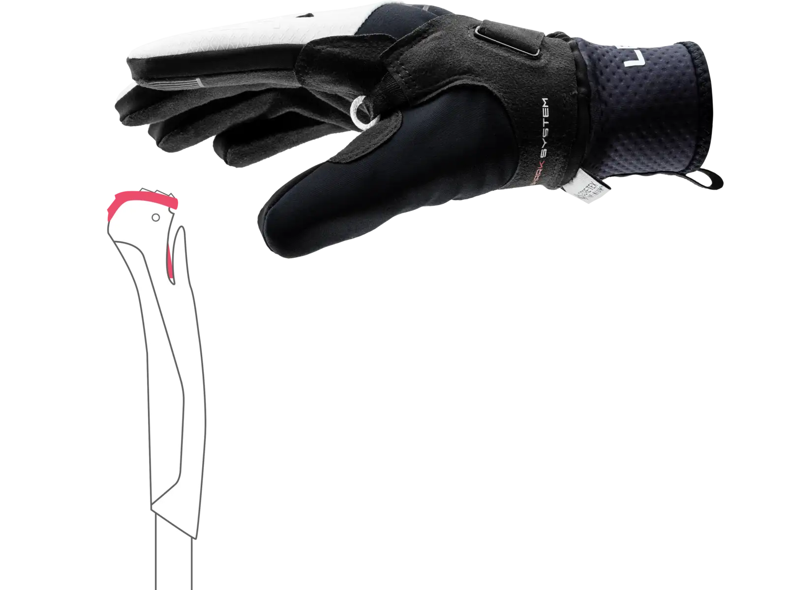 Leki PRC ThermoPlus Shark dámske rukavice Black-white
