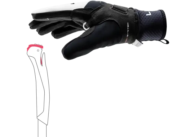Leki PRC ThermoPlus Shark dámske rukavice Black-white
