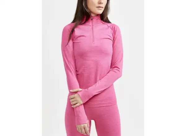 Craft CORE Dry Active Comfort Zip dámska mikina dlhý rukáv ružová