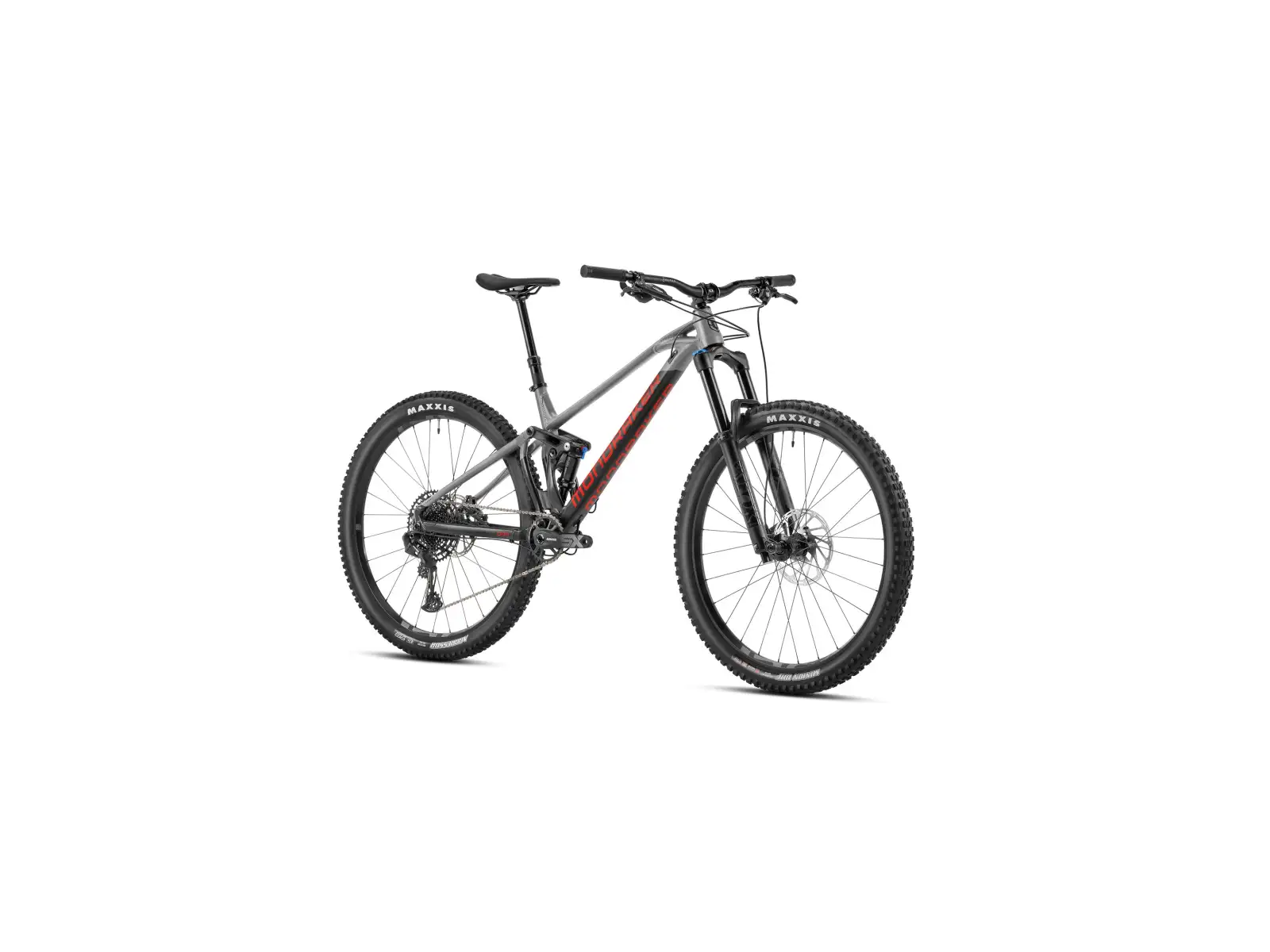 Mondraker Foxy celoodpružený bicykel black/nimbus grey/flame red