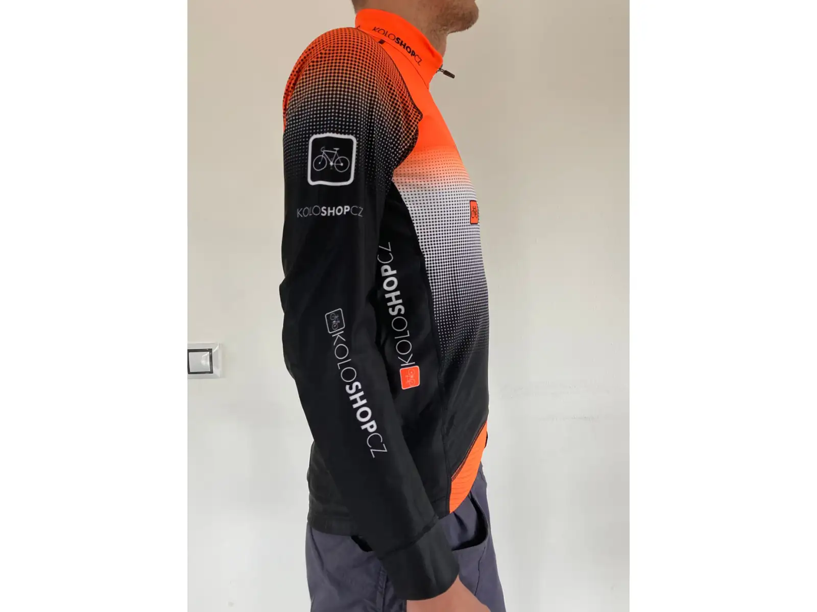 Alé PR System Koloshop pánsky zateplený dres s dlhým rukávom oranžový