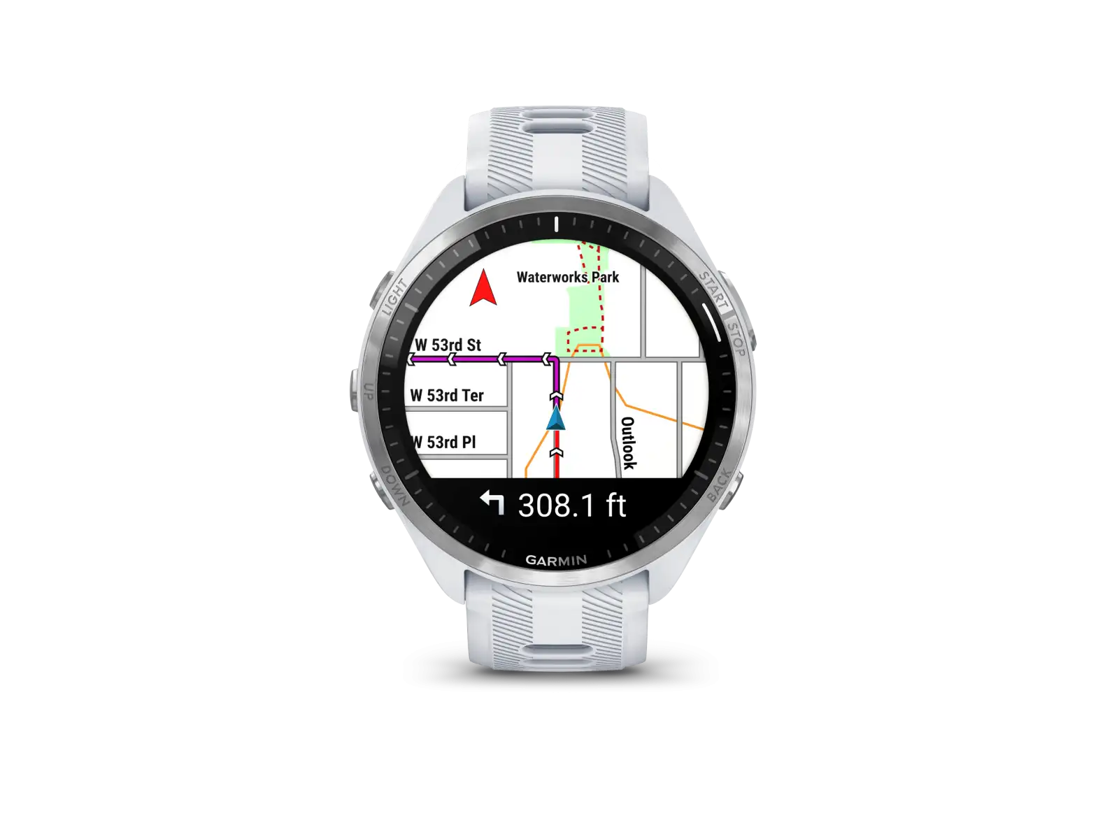 Garmin Forerunner 965 smart hodinky Silver Titan/White