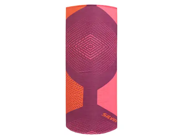 Silvini Motivo multifunkčná šatka Plum/Pink veľ. Uni