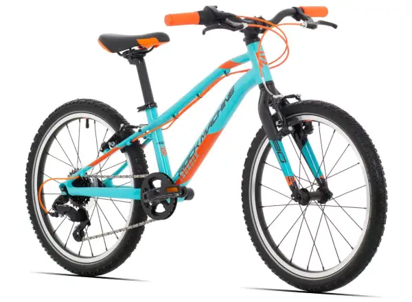 Rock Machine Thunder 20 Gloss Neon Cyan/Black/Orange detský bicykel