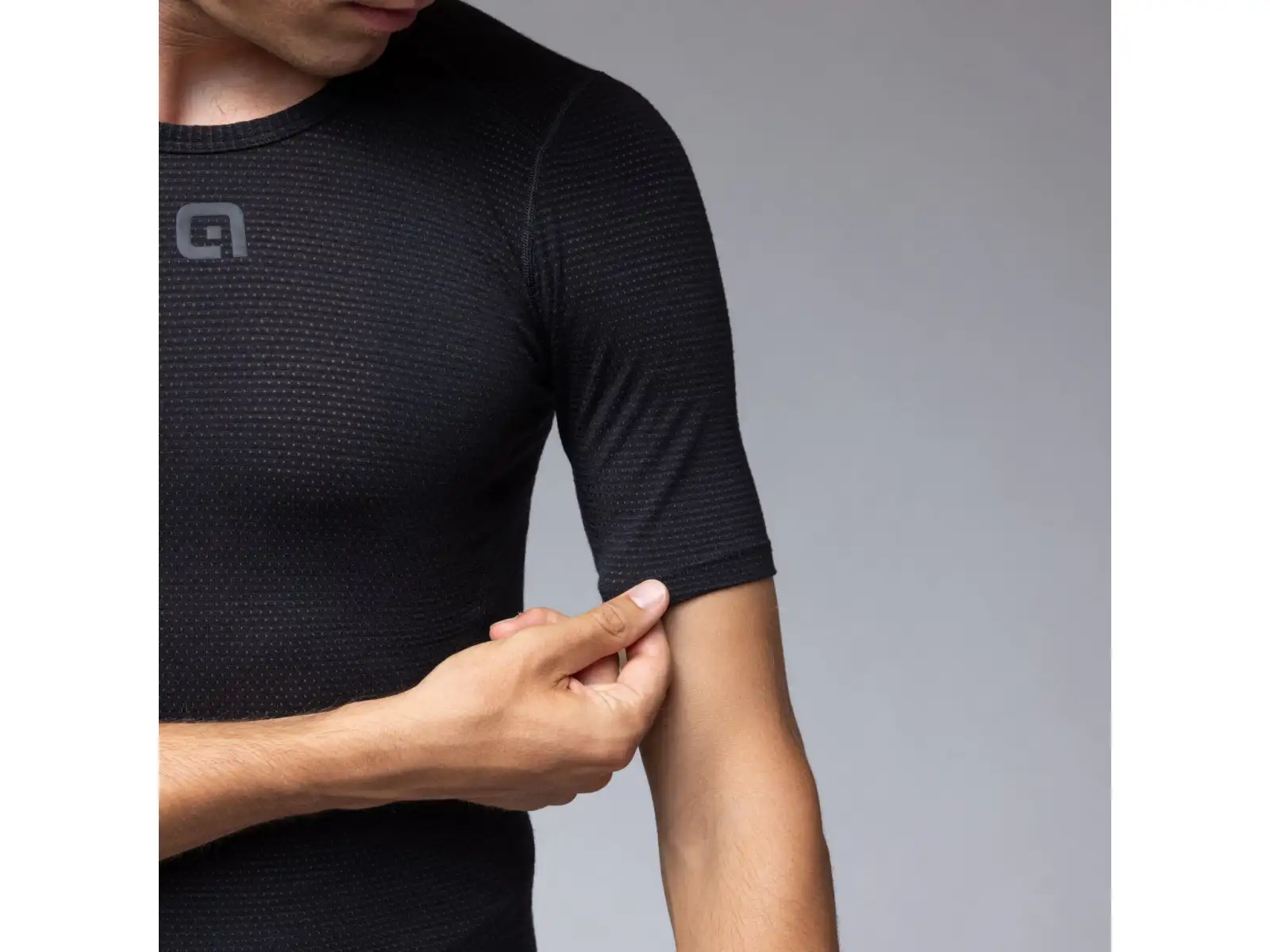 Alé Intimo Merino pánske spodné tričko krátky rukáv Black