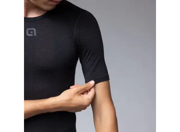 Alé Intimo Merino pánske spodné tričko krátky rukáv Black