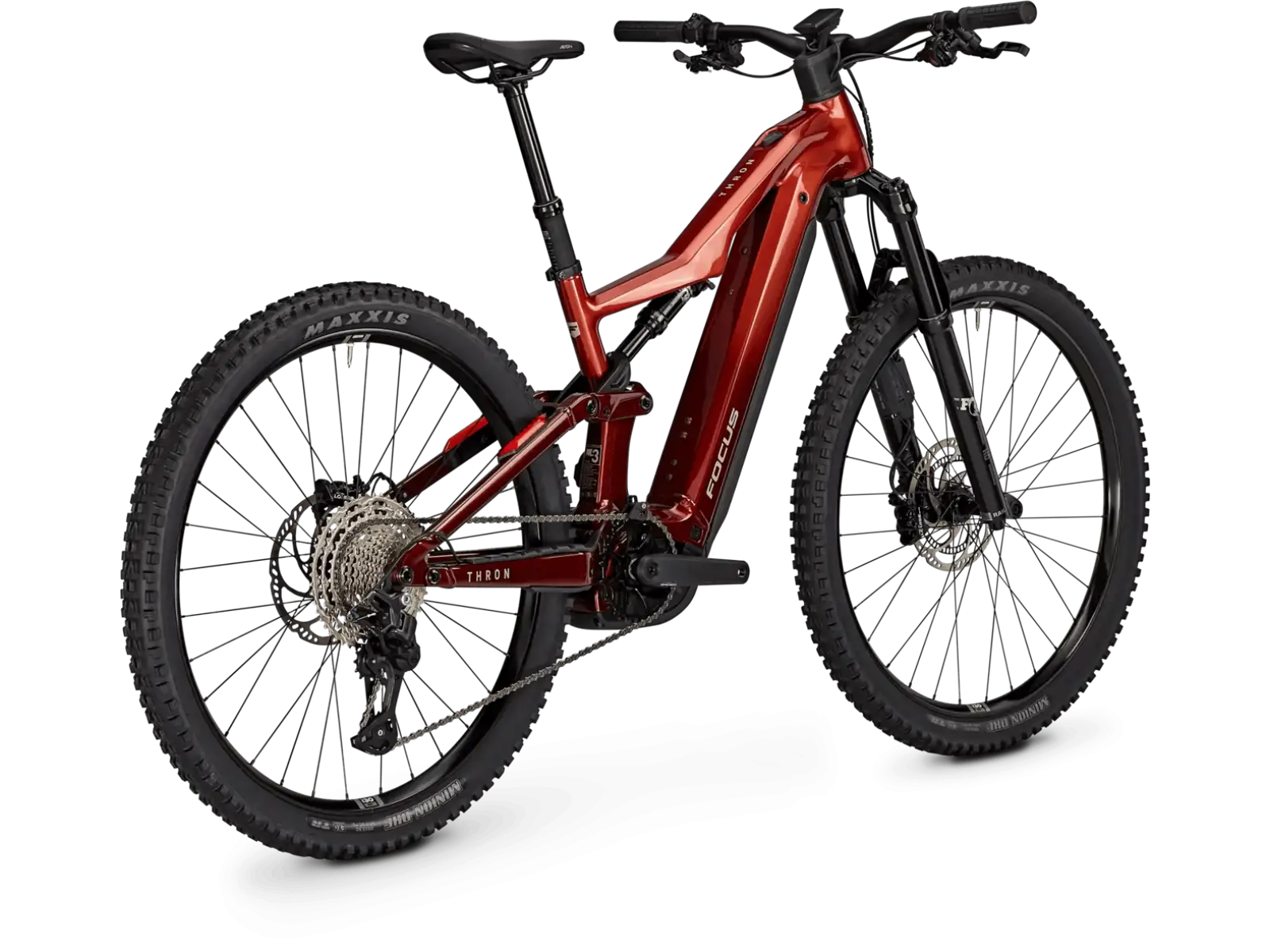 Focus THRON 9 720Wh celoodpružený elektrobicykel Maroonred / Darkmaroon