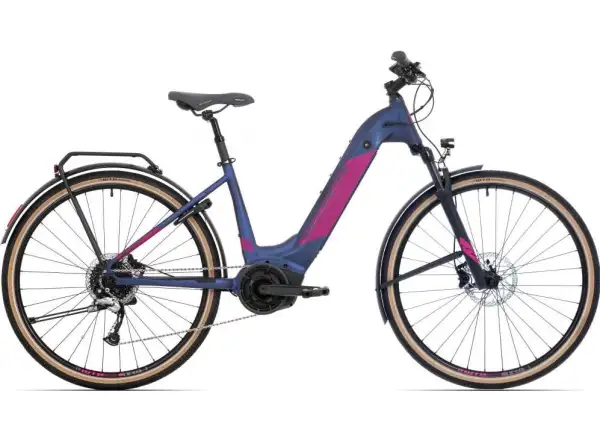 Rock Machine Crossride INT e500 Lady Touring elektrobicykel Matte Metallic Navy / Pink