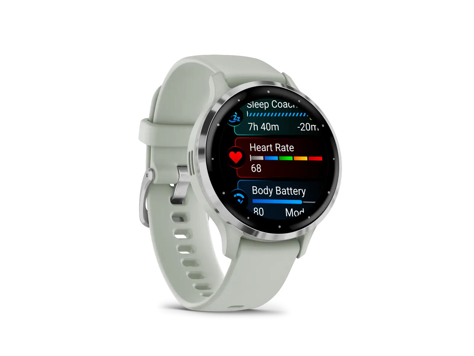 Garmin Venu 3S smart hodinky Silver/Sage Grey