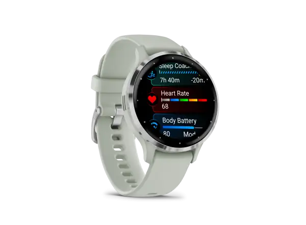 Garmin Venu 3S smart hodinky Silver/Sage Grey