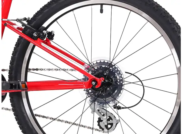 Rock Machine RIFF Jr 24 detský bicykel Gloss Fire Red