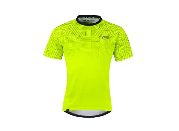Force City pánsky dres krátky rukáv fluo/čierna