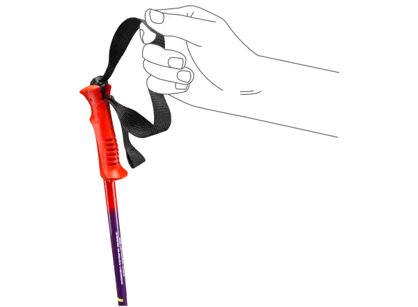 Leki Racing Kids detské zjazdové palice Bright red-violet-neonyellow