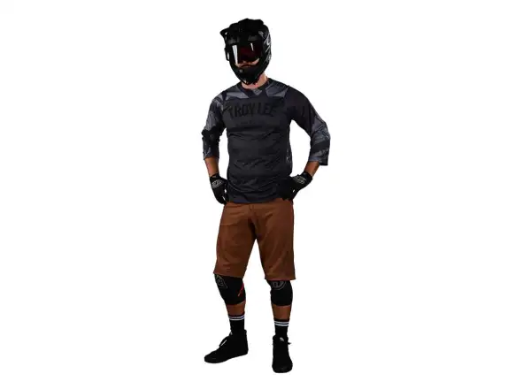 Troy Lee Designs Ruckus Pánsky dres s 3/4 rukávmi Camber Camo, black heather