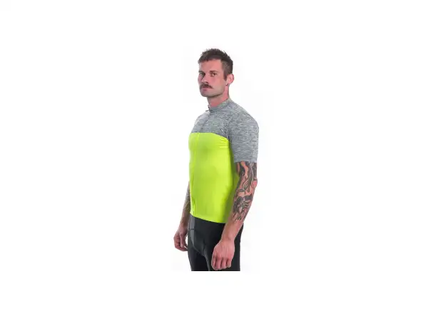 Sensor Cyklo Motion pánsky dres krátky rukáv Neon Yellow/sivá