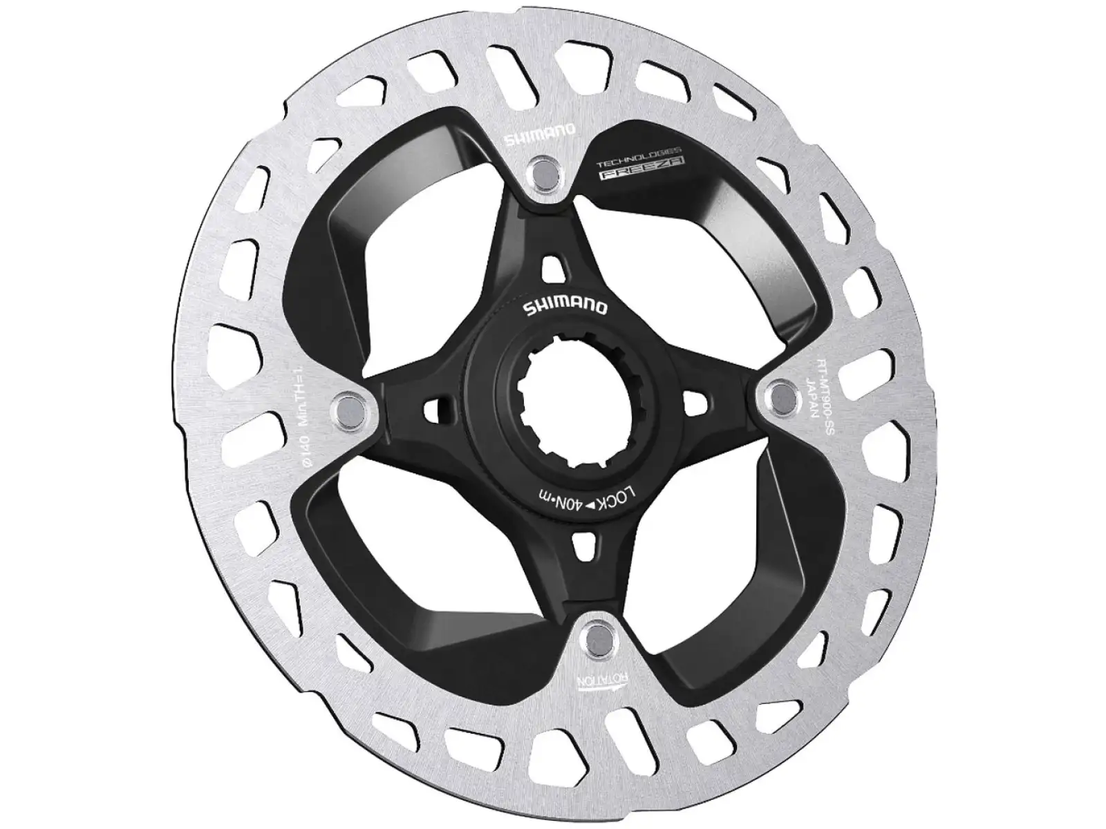 Shimano RT-MT900 brzdový kotúč 140 mm, center lock, Ice Tech, vonkajší lock ring