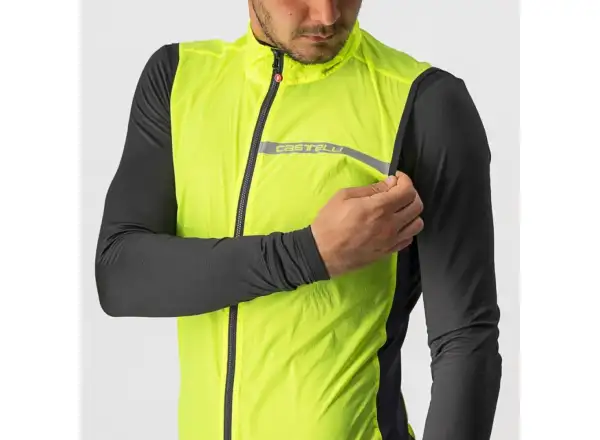 Castelli Squadra Stretch pánska vesta yellow fluo/dark gray