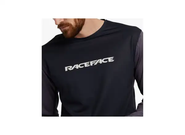 Race Face Indy Pánske tričko s dlhým rukávom Charcoal